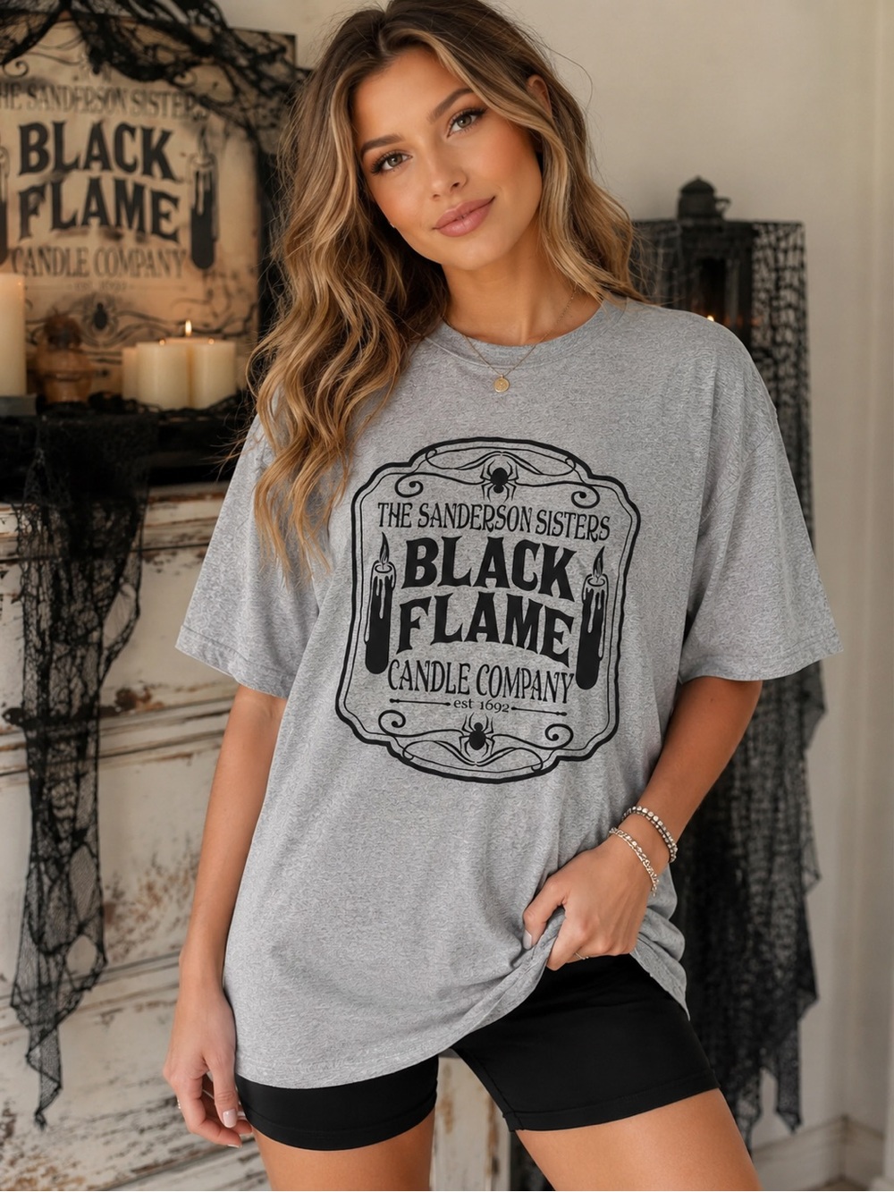Hocus Pocus Inspired “Black Flame” Tee XL